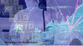  Presentation with digital statistics - Beautiful PPT theme featuring digital-illustration-of-a-person backdrop and a teal colored foreground