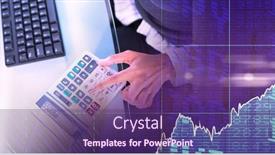  Presentation with digital image processing - PPT theme having digital-illustration-of-a-person background and a violet colored foreground