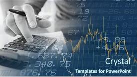  Presentation with digital statistics - Presentation theme enhanced with digital-illustration-of-a-person background and a ocean colored foreground