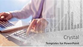  Presentation with digital image processing - PPT layouts with digital-illustration-of-a-person background and a light gray colored foreground