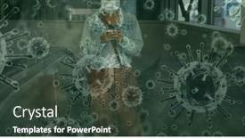  Presentation with public health covid - Presentation featuring digital-illustration-of-a-person background and a tawny brown colored foreground