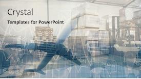  Presentation with digital statistics - Presentation theme featuring digital-illustration-of-a-plane background and a light gray colored foreground