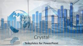  Presentation with digital statistics - Theme having digital-illustration-of-a-plane background and a light blue colored foreground