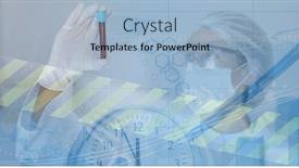  Presentation with digital statistics - Amazing slide deck having digital-illustration-of-a-scientist backdrop and a light blue colored foreground