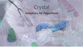  Presentation with digital statistics - Slides featuring digital-illustration-of-a-scientist background and a light gray colored foreground