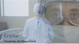  Presentation with public health - Presentation theme with digital-illustration-of-a-senior background and a light blue colored foreground