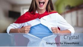  Presentation with public health covid - Cool new PPT theme with digital-illustration-of-a-woman backdrop and a light blue colored foreground