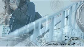  Presentation with public health covid - Colorful PPT theme enhanced with digital-illustration-of-a-woman backdrop and a light blue colored foreground