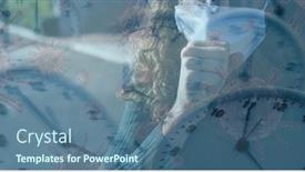  Presentation with digital health - Slides enhanced with digital-illustration-of-a-woman background and a ocean colored foreground