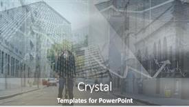  Presentation with digital statistics - Amazing slide set having digital-illustration-of-a-woman backdrop and a gray colored foreground