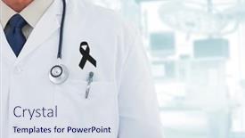  Presentation with medical concept - Slide set enhanced with digital-illustration-of-caucasian-male background and a sky blue colored foreground