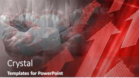  Presentation with digital statistics - PPT theme with digital-illustration-of-data-statistics background and a tawny brown colored foreground