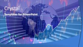  Presentation with digital statistics - Theme with digital-illustration-of-earth-over background and a teal colored foreground