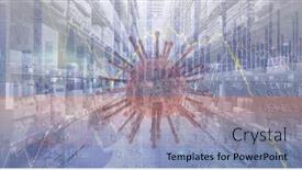  Presentation with covid coronavirus - Theme enhanced with digital-illustration-of-macro-coronavirus background and a light blue colored foreground