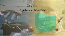  Presentation with chemical elements - Slide set having digital-illustration-of-macro-covid background and a coral colored foreground