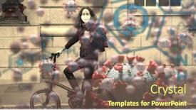  Presentation with covid coronavirus - PPT theme having digital-illustration-of-macro-covid background and a violet colored foreground