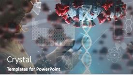  Presentation with periodic table - Theme featuring digital-illustration-of-macro-covid background and a gray colored foreground