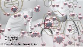  Presentation with chemical elements - PPT layouts enhanced with digital-illustration-of-macro-covid background and a light gray colored foreground