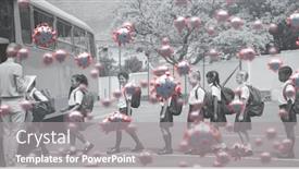  Presentation with multi ethnic group - Presentation theme consisting of digital-illustration-of-macro-covid background and a gray colored foreground