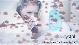  Presentation with covid coronavirus - Presentation theme with digital-illustration-of-macro-covid background and a lemonade colored foreground