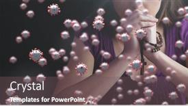  Presentation with covid coronavirus - PPT theme enhanced with digital-illustration-of-macro-covid background and a gray colored foreground