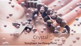  Presentation with covid coronavirus - Slide set featuring digital-illustration-of-macro-covid background and a coral colored foreground