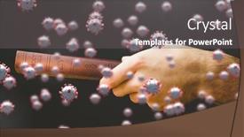  Presentation with religious bible - PPT theme enhanced with digital-illustration-of-macro-covid background and a dark gray colored foreground