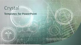  Presentation with data medical - Theme with digital-illustration-of-medical-icons background and a soft green colored foreground