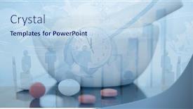  Presentation with public health covid - Presentation design featuring digital-illustration-of-medical-pills background and a sky blue colored foreground