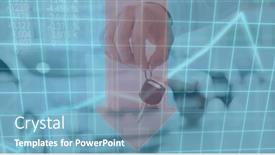  Presentation with global red - Slides enhanced with digital-illustration-of-statistics background and a teal colored foreground