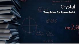  Presentation with digital books - Presentation theme consisting of digital-image-of-a-pile background and a navy blue colored foreground