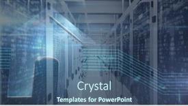  Presentation with computer processing - PPT theme with digital-image-of-binary-coding background and a ocean colored foreground