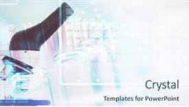  Presentation with brain dna - Audience pleasing presentation theme consisting of digital image of brain backdrop and a sky blue colored foreground