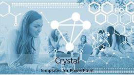  Presentation with digital image - Slide deck featuring digital image of chemical structure background and a  colored foreground
