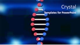  Presentation with light blue dna black - Presentation theme consisting of digital-image-of-dna-structure background and a navy blue colored foreground