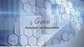  Presentation with digital image - Slide set consisting of digital-image-of-hexagonal-shapes background and a light blue colored foreground