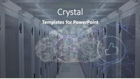  Presentation with digital image - Presentation theme having digital-image-of-network background and a gray colored foreground