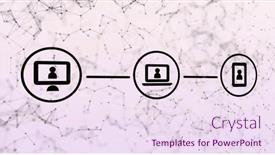  Presentation with connections - Slide deck consisting of digital-image-of-network background and a pink colored foreground