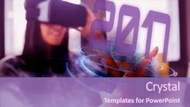  Presentation with digital image - Presentation theme consisting of digital image of new year background and a coral colored foreground