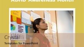  Presentation with adhd - Slide set consisting of digital-image-of-sad-thoughtful background and a coral colored foreground