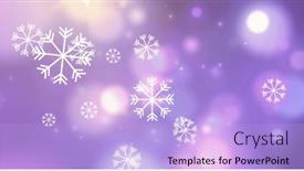  Presentation with snowflakes - Presentation theme with digital-image-of-snowflakes-falling background and a light blue colored foreground