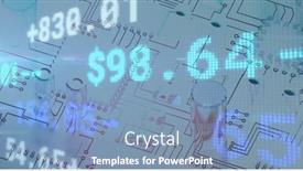  Presentation with market data - Slides with digital-image-of-stock-market background and a teal colored foreground