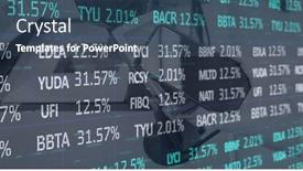  Presentation with digital finance - Presentation design with digital-image-of-stock-market background and a ocean colored foreground