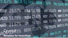  Presentation with digital finance - Slide set consisting of digital-image-of-stock-market background and a ocean colored foreground