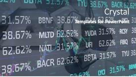  Presentation with digital finance - PPT layouts enhanced with digital-image-of-stock-market background and a ocean colored foreground