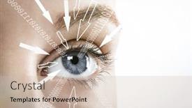  Presentation with data analytics - Amazing slide set having digital-image-with-data-flowing backdrop and a soft green colored foreground