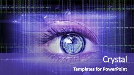  Presentation with digital image - Slide deck with image of woman's eye background and a violet colored foreground