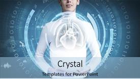  Presentation with body - Presentation with digital images of heart background and a light blue colored foreground