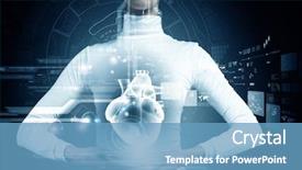  Presentation with woman body - Colorful PPT theme enhanced with digital images of heart backdrop and a teal colored foreground