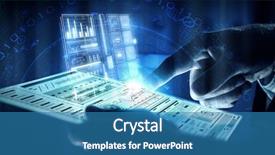  Presentation with digital innovation - Cool new PPT theme with digital innovation - close up of human hands backdrop and a teal colored foreground